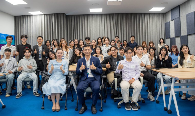 NUMIC students at the KPMG Cambodia office