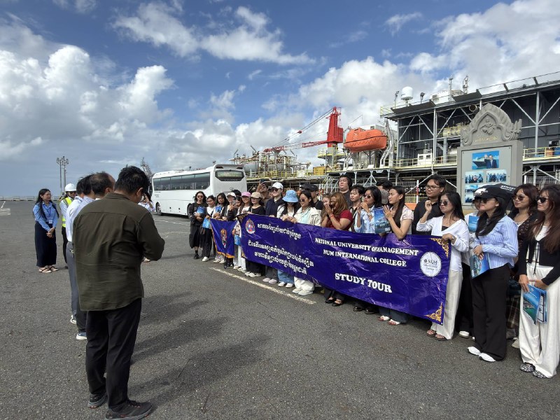 NUMIC students at Sihanoukville Autonomous Port